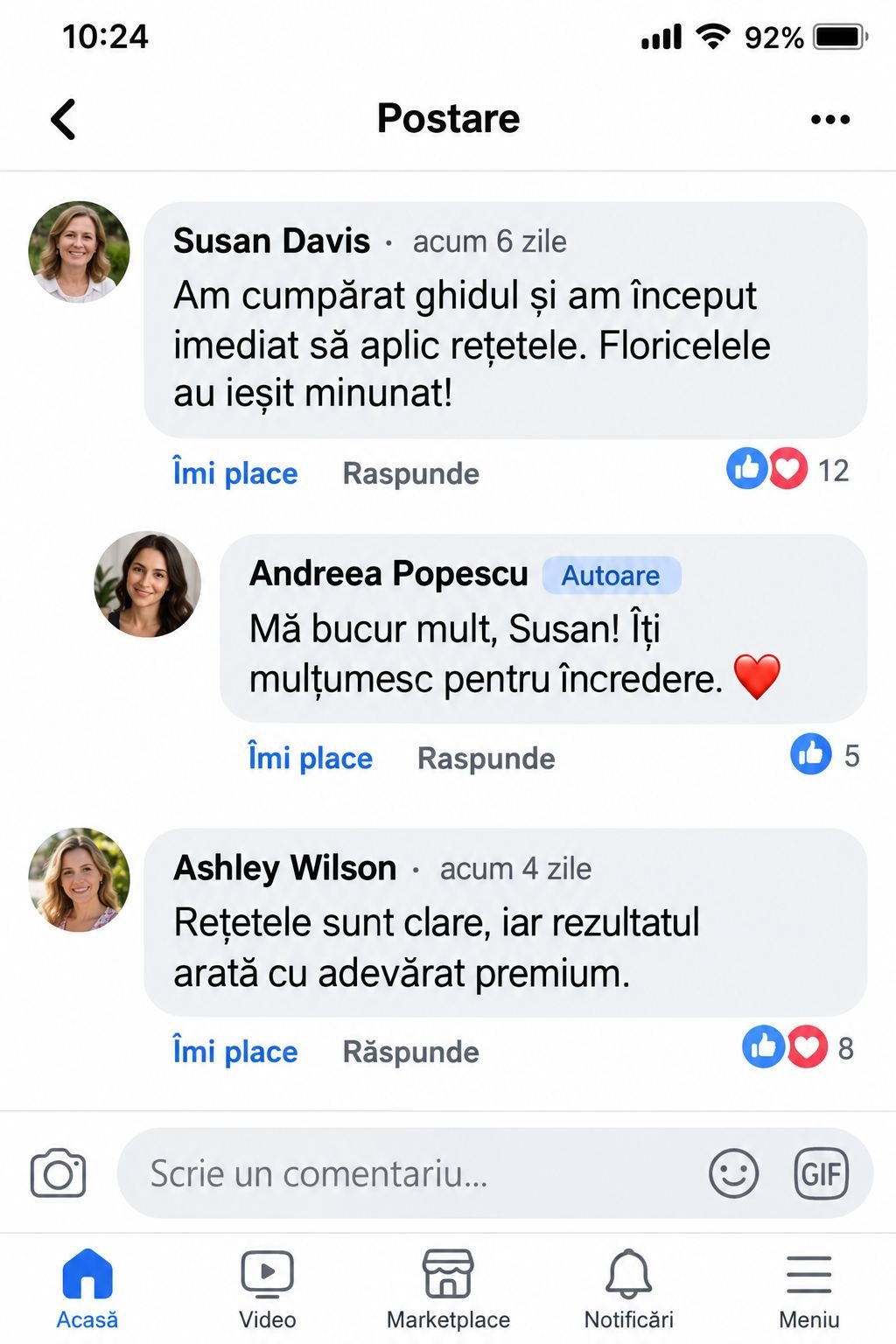 Comentarii despre ghidul digital de floricele gourmet